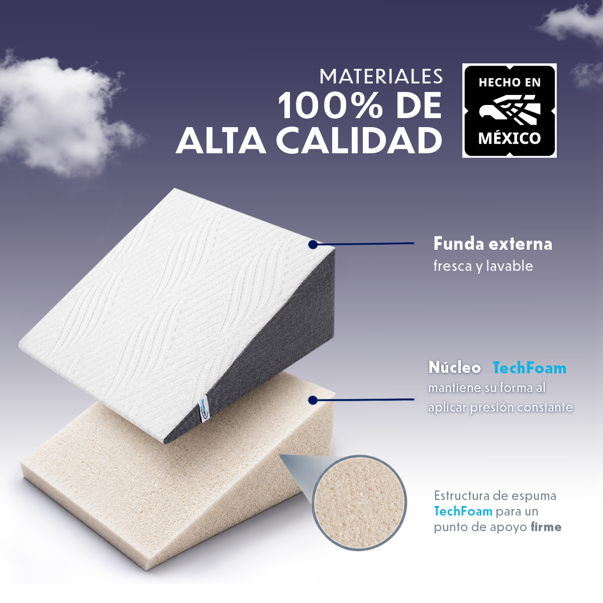 Almohada Tech Foam Balance Cuña
