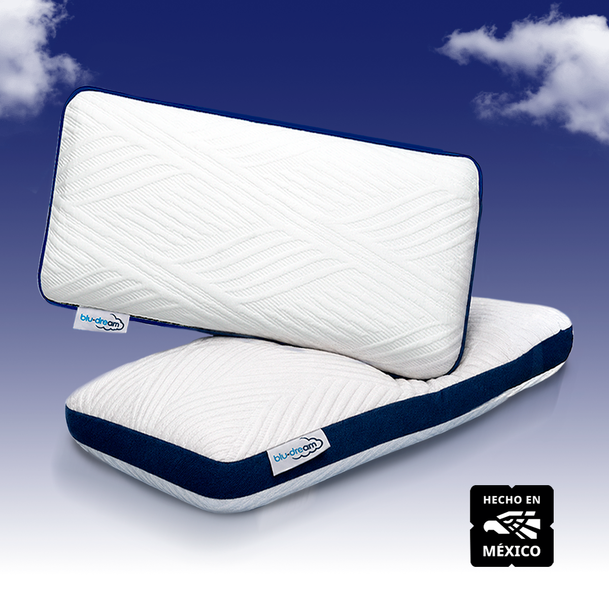 2 Pack Almohada Memory Foam Serenity King Size 80x40x14 cm