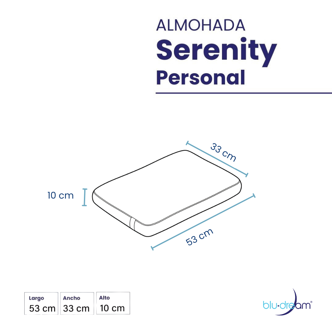 2 Pack Almohada Memory Foam Serenity Personal
