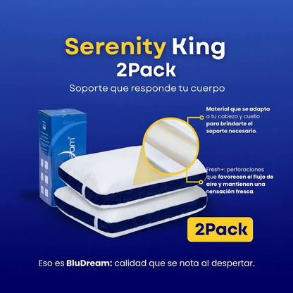 2 Pack Almohada Memory Foam Serenity King Size