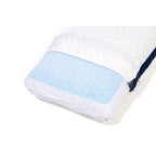 Almohada BluDream Individual CoolRest de memory foam con tecnología de enfriamiento PCM. La funda está diseñada para brindar una sensación suave y fresca al tacto.