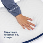 La Almohada BluDream King Size elaborada de Memory Foam, con tecnología Fresh+. Soporte que responde a tu cuerpo.