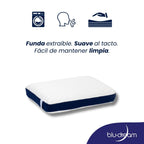 Nuestro tamaño Travel Friendly. La Almohada BluDream Personal contiene memory foam y tecnología Fresh+, para viaje o uso diario. Funda extraíble y fácil de limpiar.