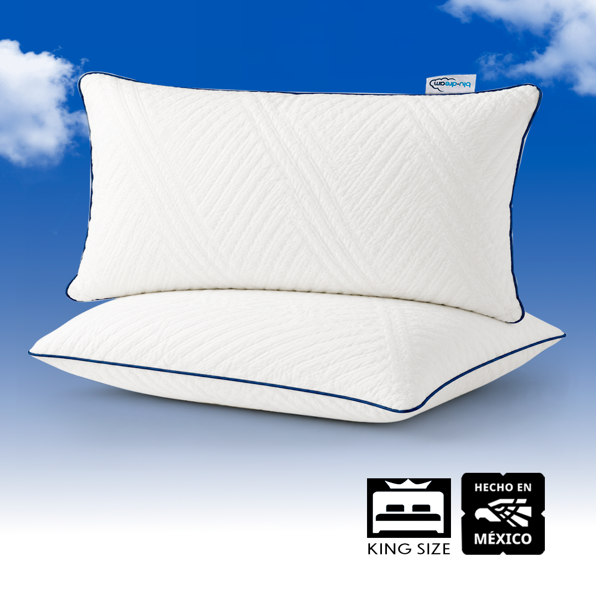 2 Pack Almohada Memory Foam Ajustable Serenity King Size 84x46