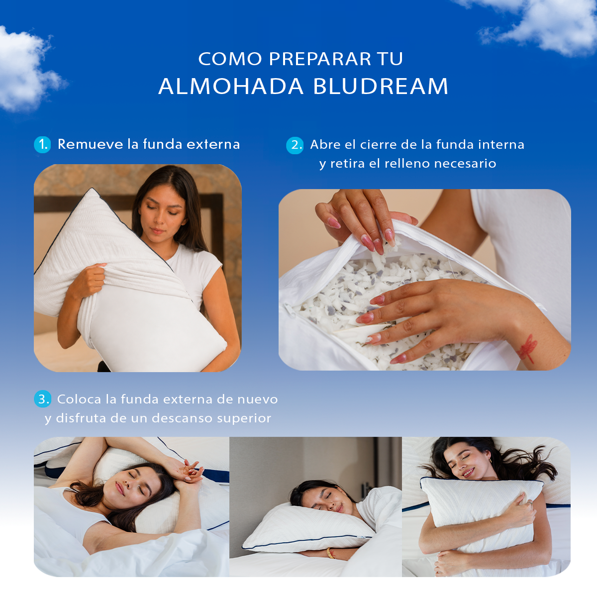 Almohada Memory Foam Ajustable Serenity Individual