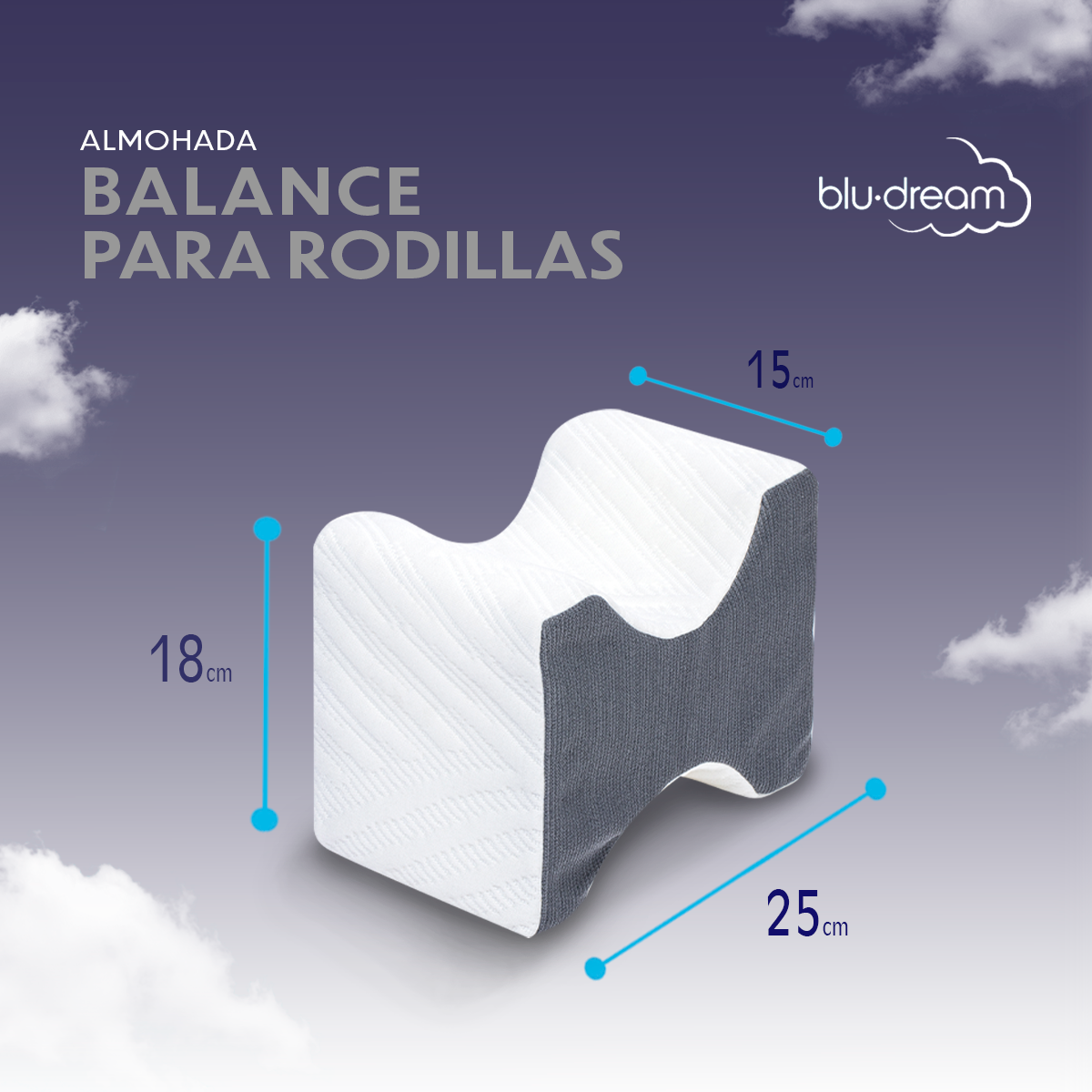 Almohada Tech Foam Balance Rodillas