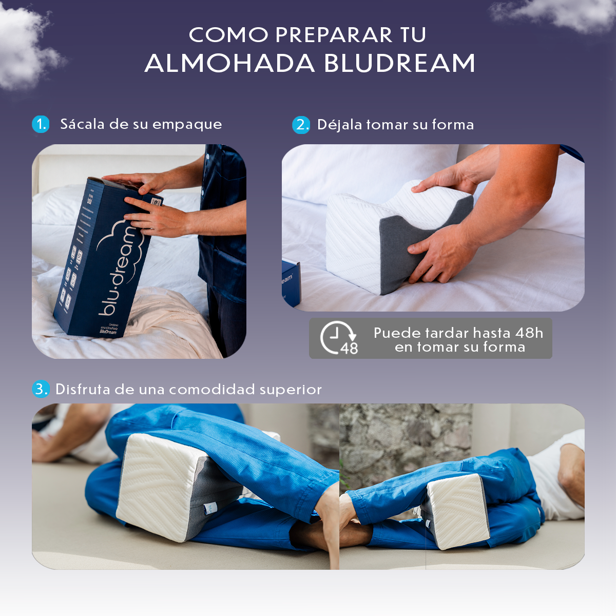Almohada Tech Foam Balance Rodillas