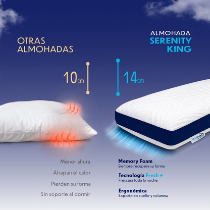 Almohada Memory Foam Serenity King Size