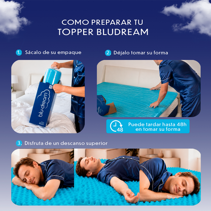 Colchoneta Memory Foam Topper King Size 200x190x 5cm