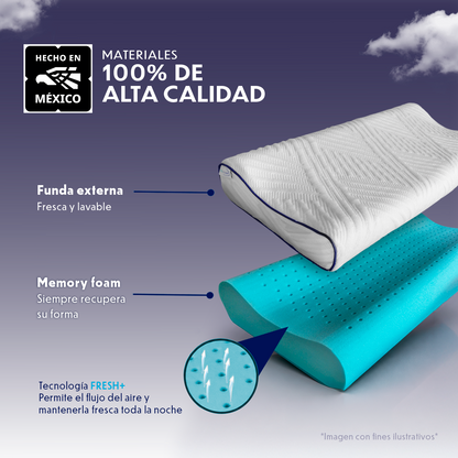 Almohada Memory Foam Ortopédica Balance Cervical Premium