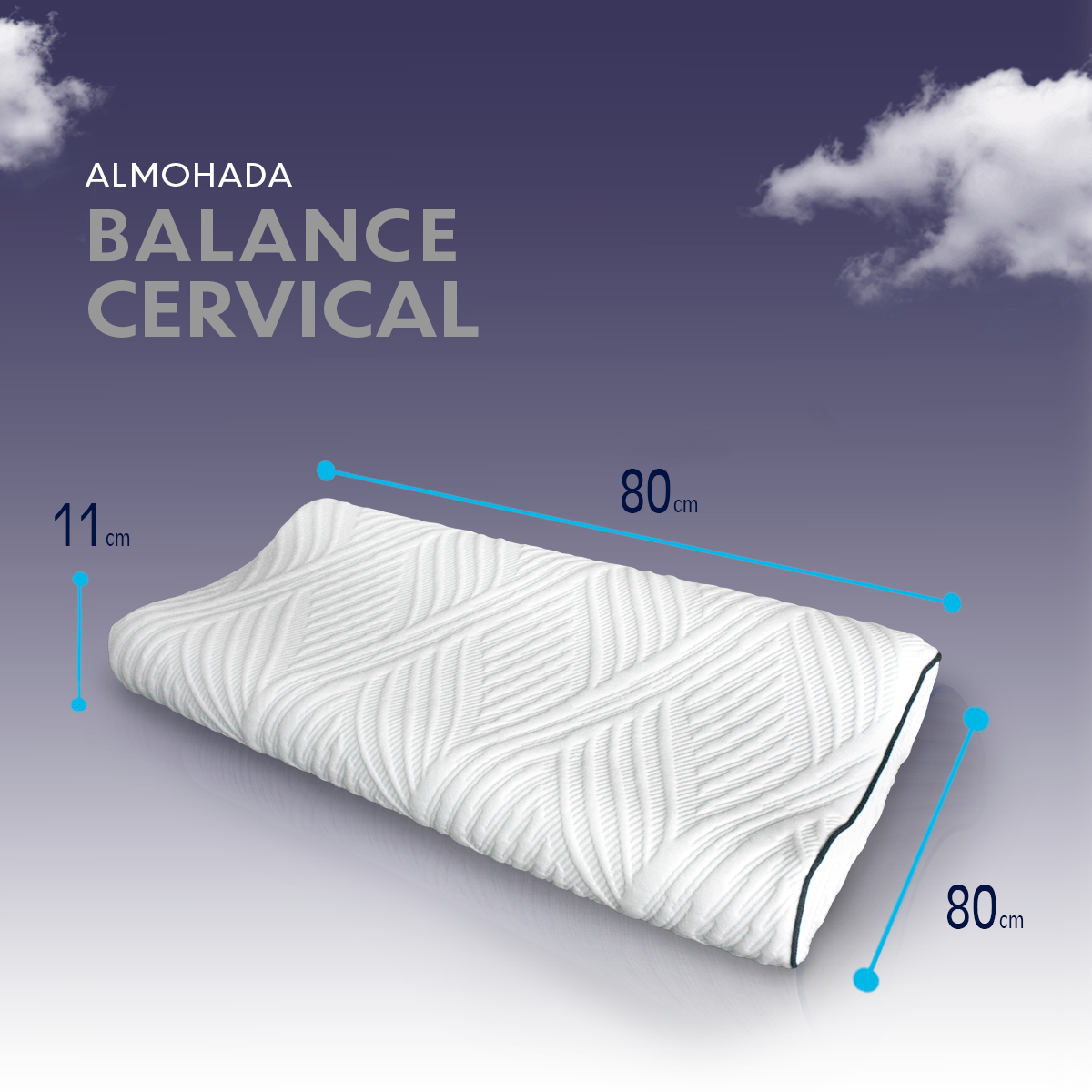 Almohada Memory Foam Ortopédica Balance Cervical Premium